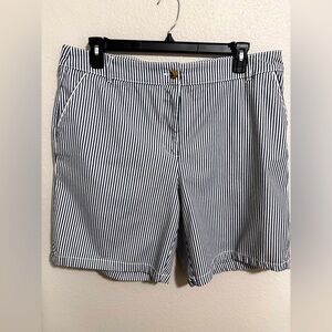 Kim Rogers navy and white womens shorts